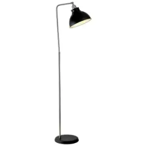 Image of Luminosa Carmel Adjustable Floor Lamp, E27, Graphite, Satin Nickel, Silver