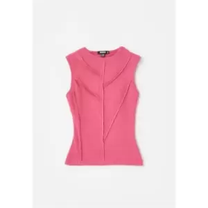 Image of Missguided Exposed Seam Tank Top - Pink