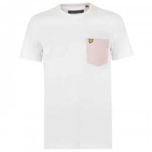 Image of Lyle and Scott Contrast T Shirt - Wht/Lil 499