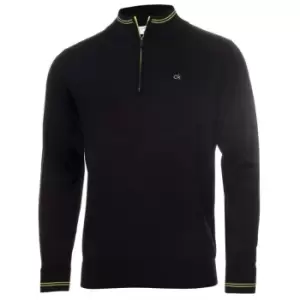 Image of Calvin Klein Golf Klein Golf Monaco Quarter Zip Pullover Mens - Black