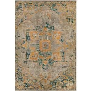 Image of Colores Cloud CO02 Arabesque 200cm x 300cm Rectangle - Yellow and Ivory and Multicoloured