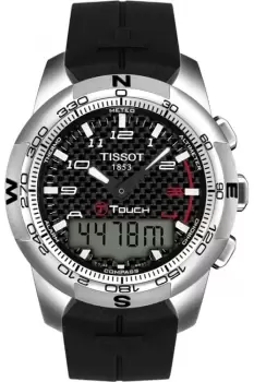 Image of Mens Tissot T-Touch II Titanium Alarm Chronograph Watch T0474204720700