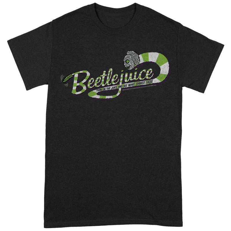 Image of Beetlejuice Beetlejuice Men Sandworm T-Shirt in Black Size: Small Black S Male 5059958514478