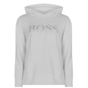 Image of Boss Embellished Fleece Hoodie - White