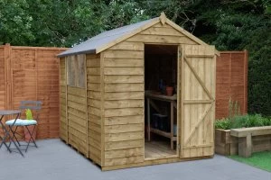 Image of Forest Wooden 8 x 6ft Overlap Apex Shed