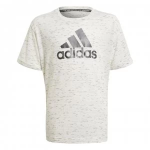 Image of adidas BOS T Shirt Junior Girls - White/Black