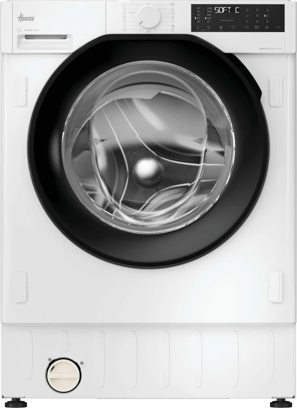 Image of Hoover H-WASH 400 BH4SD69M6DB9-80 Integrated 9KG WiFi Connected Washing Machine with 1600 rpm - White / Black - A Rated