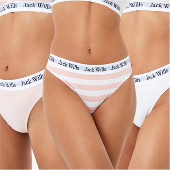 Image of Jack Wills Deptford Multipack Thong 3 Pack - Pink/Pink/White