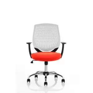 Image of Dura White Back Bespoke Colour Seat Tabasco Orange KCUP1703