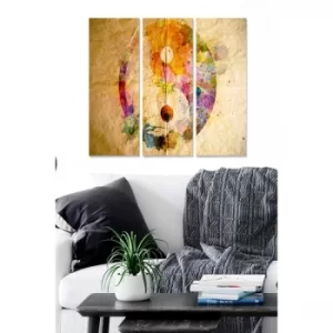Image of MDF25173635 Multicolor Decorative MDF Painting (3 Pieces)