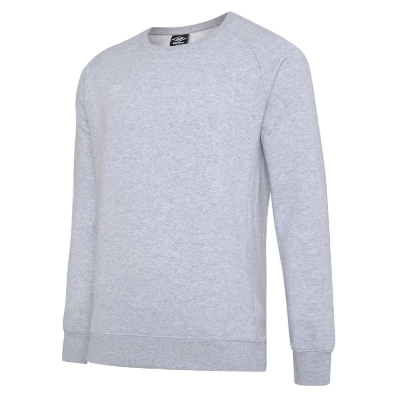 Image of Umbro Club Leisure Sweatshirt in Pale Grey Size: 11-12 Years Pale Grey Unisex 11-12 Years