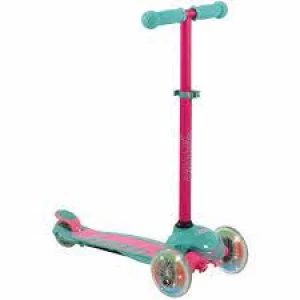 Image of uMoVe Compact LED Scooter Pink and Teal Steel, Plastic