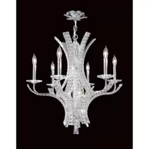 Image of Impex Eclipse 6 Light Chrome 6 Arm Chandelier