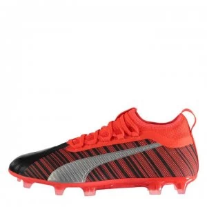 Image of Puma One 5.2 FG Football Boots - Black/NrgyRed