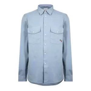 Image of Paul Smith Casual Cotton Shirt - Blue