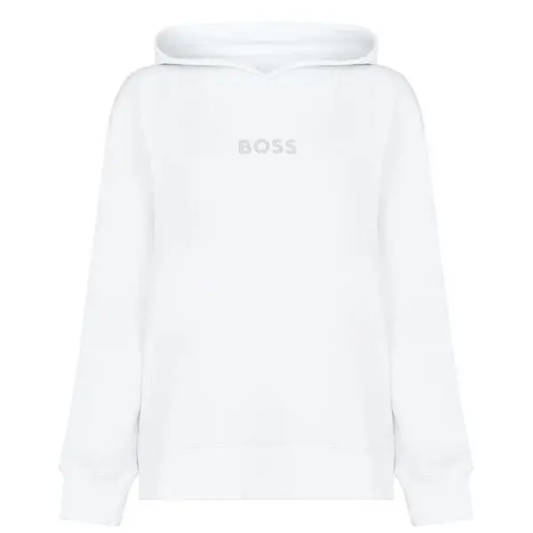 Image of Boss Diamante Logo OTH Hoodie - White 6