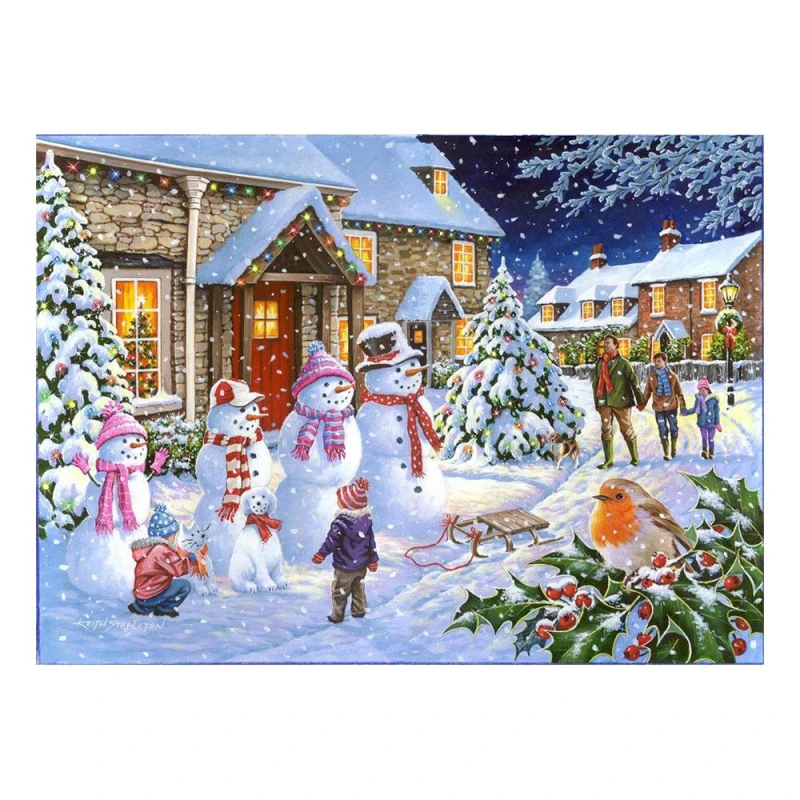 Image of The House Of Puzzles Snow Family BIG 250 Piece Jigsaw Puzzle Multicolor Unisex