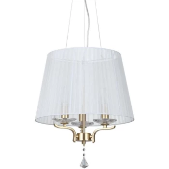 Image of Ideal Lux Lighting - Ideal Lux Pegaso - 3 Light Multi Arm Ceiling Pendant Light Satin Brass
