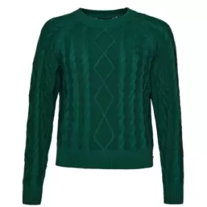 Image of Superdry Cable Crew Jumper - Green