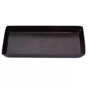 Image of Interiors By Ph Hammered Aluminium Tray - Dark Bronze