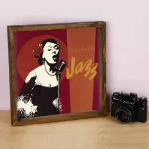 Image of KZM456 Brown Red White Yellow Decorative Framed MDF Painting