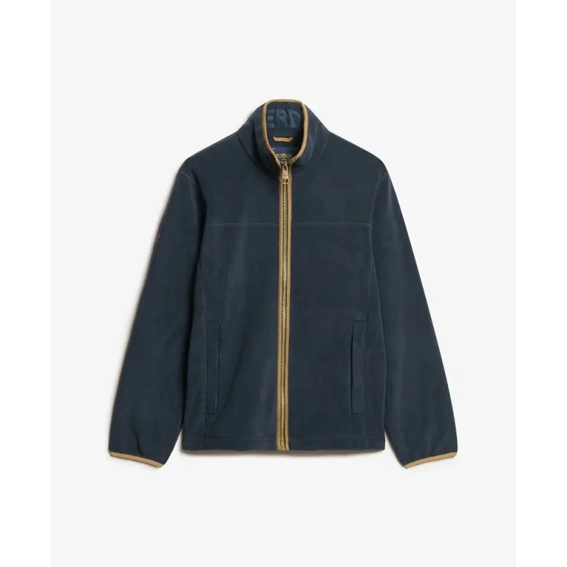 Image of Superdry Estate Zip-Up Fleece Navy Blue Men S;M