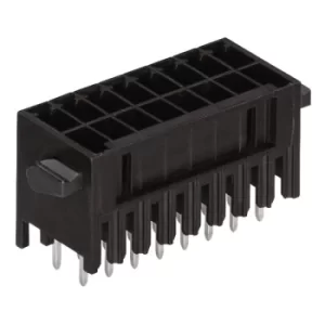 Image of WAGO 713-1406 6 x 2 Pole 3.5mm 10A MCS Vertical PCB Male Header Black