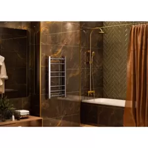 Image of VURTU6 Curved Ladder Style Radiator, 700(H) x 400(W), Chrome, 613675