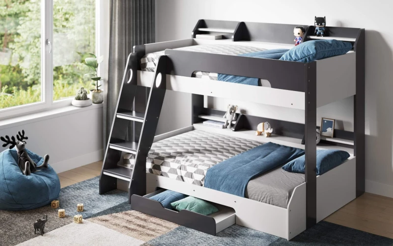 Image of Flick Triple Bunk Bed Grey