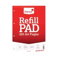 Image of Silvine FSCRP80 A4 Ruled Headbound Refill Pad 160 Pages