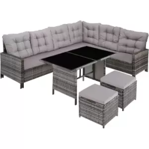 Image of Tectake - Garden rattan furniture set Barletta - rattan garden furniture set, rattan garden furniture, lounge set