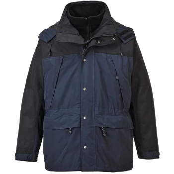 Image of Portwest - S532NARL - sz L Orkney 3 in 1 Breathable Jacket - Navy