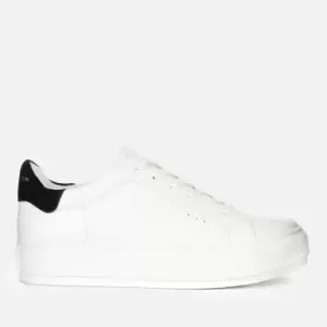 Image of Kurt Geiger London Womens Laney Leather Flatform Trainers - White/Black - UK 3