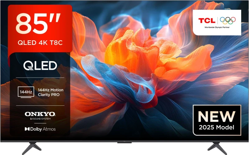Image of TCL T8C 85" Smart 4K Ultra HD QLED Google TV 85T8C-UK Metallic