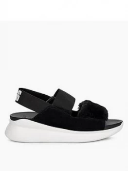 Image of UGG Silverlake Strap Back Sandal Black Size 6 Women