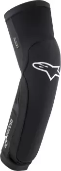 Image of Alpinestars Paragon Plus Knee / Shin Protectors, black-white Size M black-white, Size M