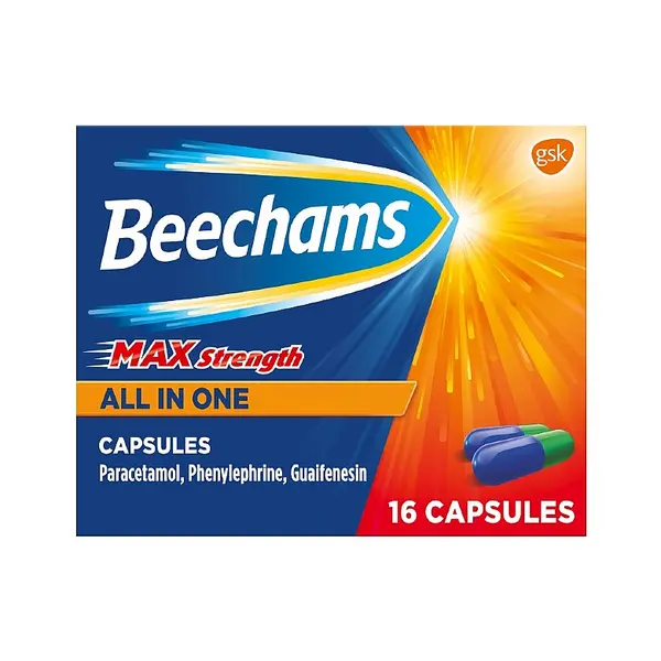 Image of Beechams Max All In One Capsules 16 Capsules