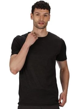 Image of Regatta Black 'Fingal' Lightweight Quick Dry Wicking T-Shirt - L