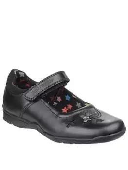 Image of Hush Puppies Clare Mary Jane Back To School Shoe - Black, Size 2.5 Older