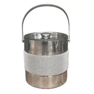 Image of Stainless Steel Jewelled Ice Bucket W/ Handle