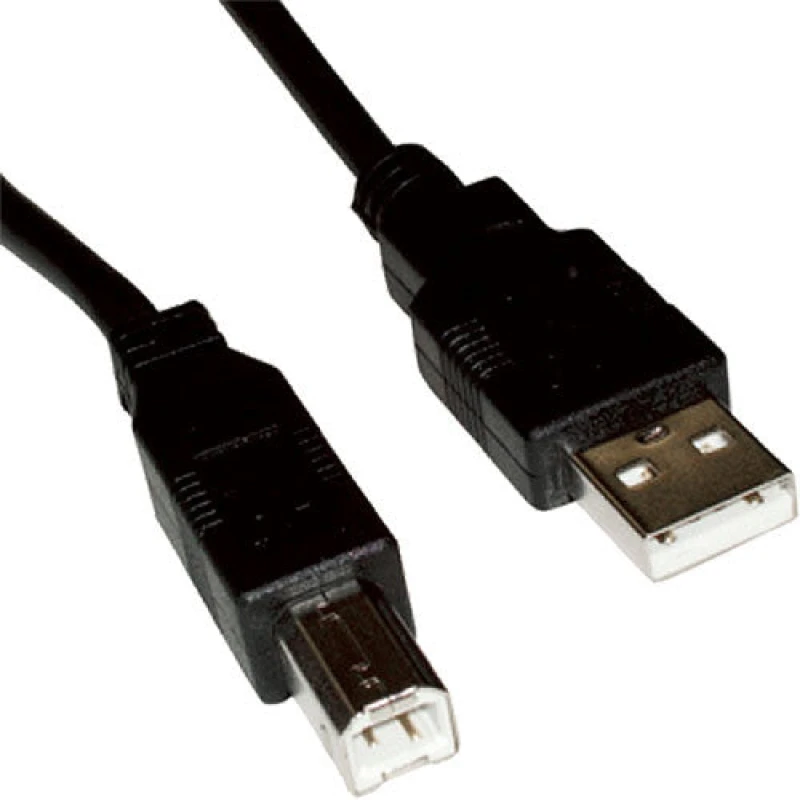 Image of Cablenet Cablenet 2m USB 2.0 Type A Male - USB 2.0 Type B Male Black PVC Cable USB2010BK