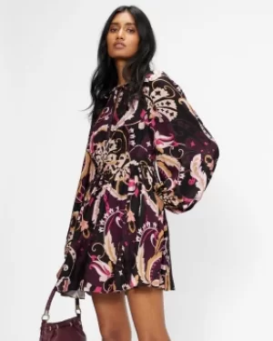 Image of Ted Baker Relaxed Fit Paisley Mini Dress