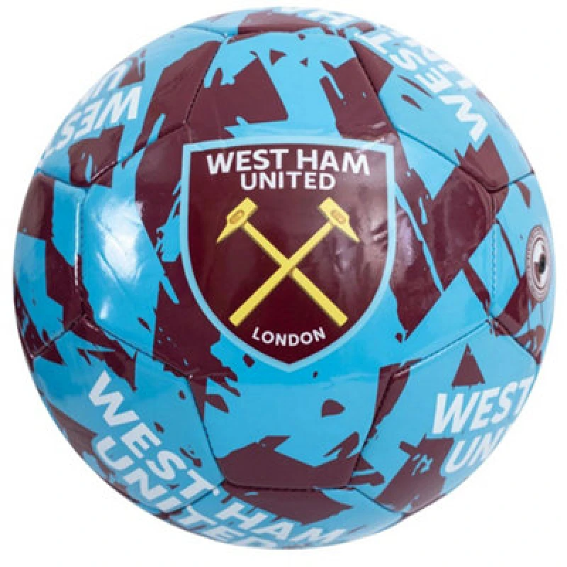 Image of West Ham United Fc Graffiti Football Sky Blue/claret (5)