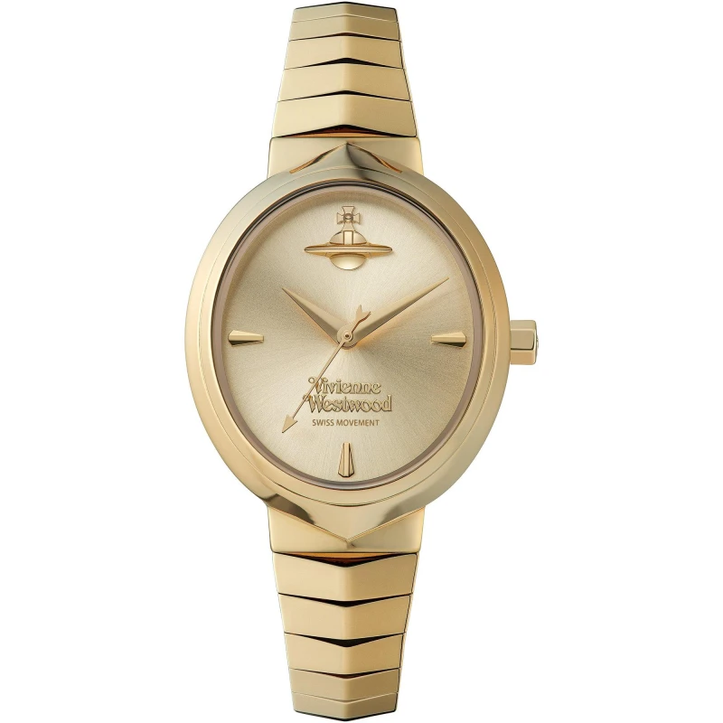 Image of Vivienne Westwood Armour Watch Champagne/Gold female One Size