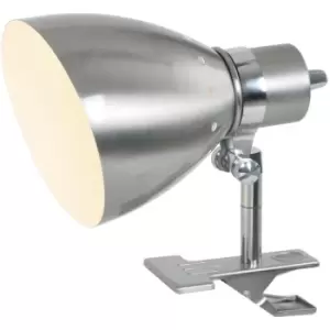 Image of Sienna Jump Clamp & Clip On Lamp Steel Brushed, Chrome Polished