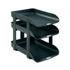 Image of Rexel Agenda2 Risers for Letter Trays Charcoal 1 x Pack of 5 Risers