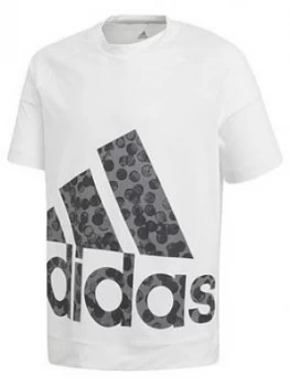 Image of Adidas Youth Boxy T-Shirt - White/Grey