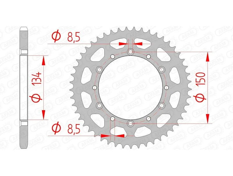 Image of Steel Standard Rear Sprocket 16204 - 520