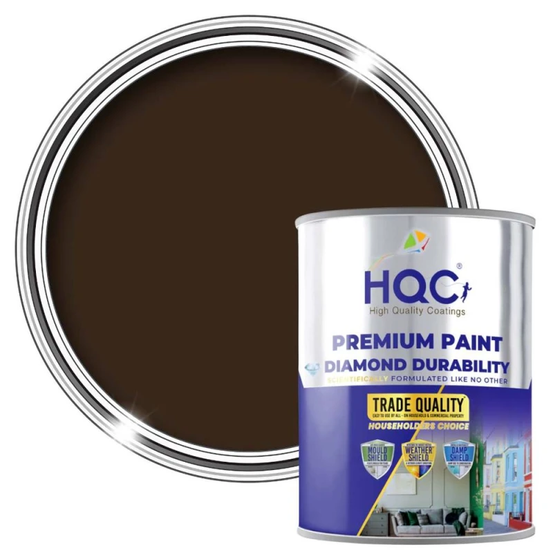 Image of HQC PAINTS Barn Paint - 20L - Best Exterior Wood Paint for Barns, Fences & Gates in Brown Brown Unisex 20L