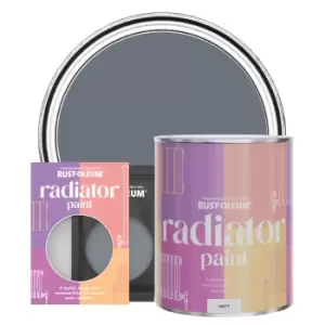 Image of Rust-Oleum Radiator Paint, Matt Finish - Marine Grey - 750ml